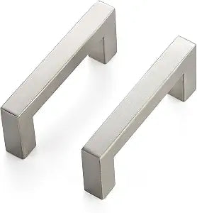 JOY DECOR Brushed Nickel Pulls Square Cabinet Handles 3 Inch 8 Pack