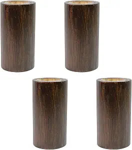 4Pcs Furniture Legs,4" Bed Riser,Solid Wood,Brown