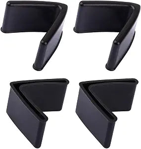 Bed Frame End Caps, 1.5" Rubber L Shape Protectors for Metal Feet - 4 Pcs