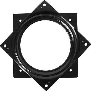6" Lazy Susan Turntable 500-lb Steel Ball Bearing Rotating Tray Strong Sturdy Table Cabinet Low Profile for 360 Chair and Door, Kitchen, Craft Project, Makeup Holder, Monitor(Black)