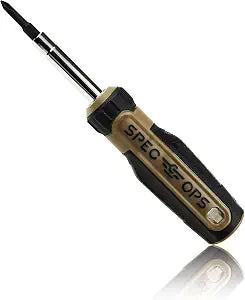 Spec Ops Tools Multi-Bit Screwdriver for Tool Belt, Tool Box, Magnetized Double-Sided Bits and Cr-Mo Steel Shaft, Standard, 6-in-1