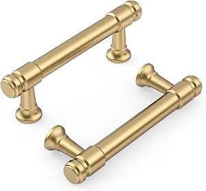 9BUILD 10 Pack 3 Inch Champagne Bronze Cabinet Handles,Kitchen Hardware