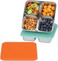 SUMERX 2 Pack Stainless Steel Snack Containers Set - 4 Compartment