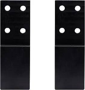 2 Pcs Bed Frame Legs Replacement Parts Bed Feet Furniture Support Leg Reinforcement Kit for Wooden Beds Table Cabinet Sofa Bolt-On Direct Replacement Straight Leg Replace Part Not Plastic Black 4inch