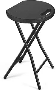 Portable Folding Chair with Handle, Heavy Duty Round Fold Stool Chair