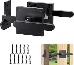 Double Sided Gate Latch, Heavy Duty Gate Latch for Wooden Fence