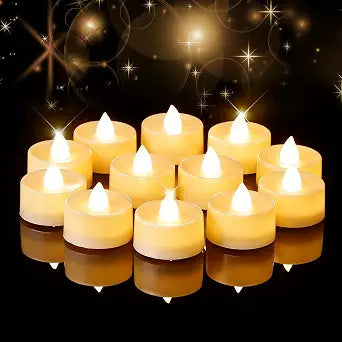 Amagic 12/24/50/100/150 Pack Battery Operated Tea Lights Candles, 12 Pack
