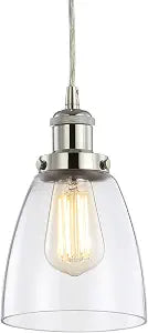 JONATHAN Y Cleo 1-Light 5.5" Adjustable Metal LED Pendant Light, Chrome