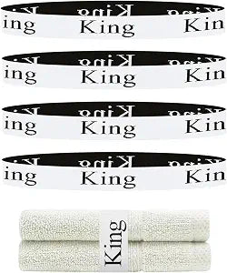Bed Sheet Organizer and Storage Size Label Bands(King 4Pcs)