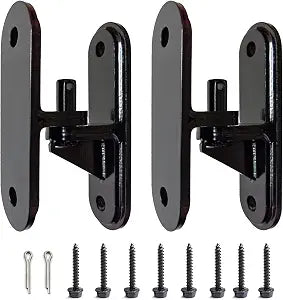 Heavy Duty Gate Hinges 2 Pack, Steel Anti-Sag Design Wall Mount