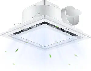 Bathroom Exhaust Fan with Light 10" Ultra Quiet 1.0 Sones,1000LM