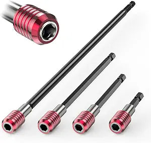 4PCS Magnetic Bit Holder Set  1/4" Hex, 2"-12" Lengths