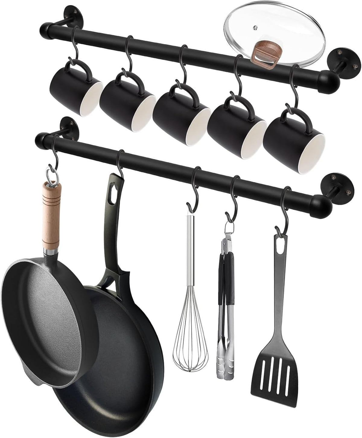 16'' Stainless Steel Kitchen Utensils Rack, 2 Pack Pot Hanger