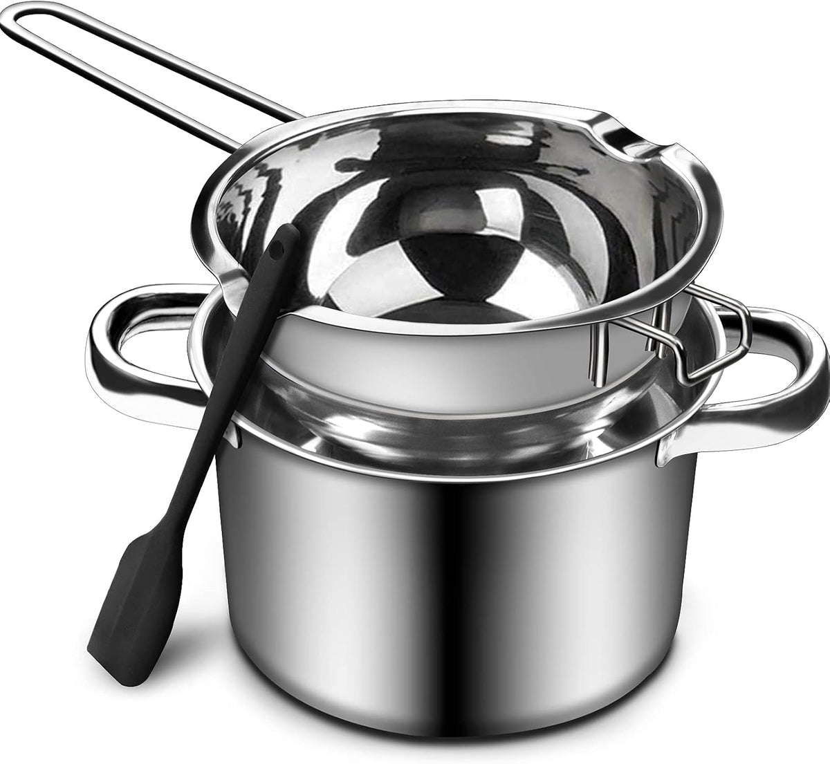1000ML/1QT Double Boiler Chocolate Melting with 2QT 304 Stainless Steel Pot