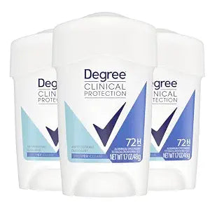 Degree Clinical Protection Antiperspirant Deodorant, 3 Count, 1.6 oz