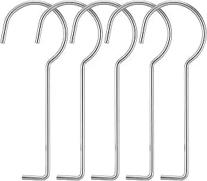 5 PCS Drain Hook Shower Drain Removal Tool Stainless Steel Drains Grate Puller Lift Out Key for Drains Grates Daily Clean, 2.5 Mm / 0.1 Inch Thick Silver