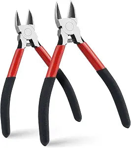 2-Pack 5-Inch & 6-Inch Wire Cutters, Spring-Loaded Diagonal Cutting Pliers