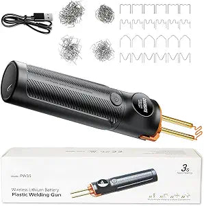 Diymore Cordless Plastic Welder Kit, 4000mAh Portable Welding Gun with 400 PCS Hot Staples for Bumper Repair and DIY Projects