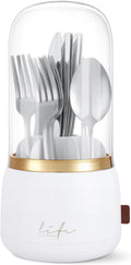 EXIN DECHEN Silverware Organizer with Lid,Silverware Holder,Utensil Holder