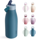 TOURIT 12oz Small Insulated Water Bottle Travel Flask Mug, Saxony Blue