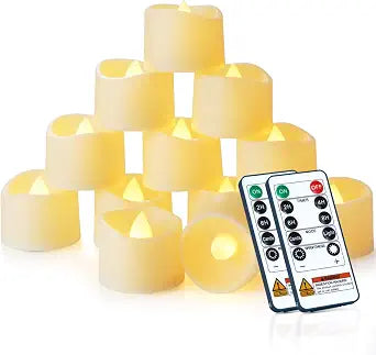 Homemory 24-Pack Remote Flameless LED Battery Tea Light Candles, 400+Hrs