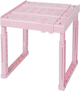 Piffny Locker Organizer Shelf Adjustable Width and Height, Ideal Locker for School, Office, and Gym Lockers (Pink)