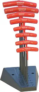 Bondhus 13189 Set of 8 Balldriver and Hex T-handles with Stand, sizes 2-10mm