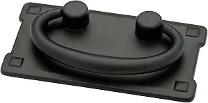 Franklin Brass (5-Pack)  Matte Black Cabinet Handles, 3 Inch Hole Center, Vintage Pulls for Drawers, Kitchen Cabinet Door, Dressers | Mission