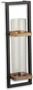 Signature Design by Ashley Wood and Metal Wall Candle Sconce, Colburn