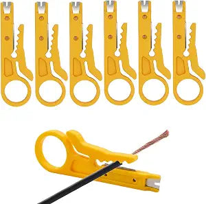 Mini Wire Stripper,6 PCS Small Wire Strippers, Mini Cable Stripper, Network Cable Cutter, Punch Down Tool, Network Wire Stripper