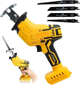 Cordless Reciprocating Saw Compatible with Dewalt 20V MAX Battery, 0-3500 SPM Variable Speed, Power Recipro Saw Mini with 4 Blades for Wood Metal PVC Cutting (NO Battery)