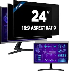 Magicmoon 2-Pack 24 Inch Computer Privacy Screen Filter for 16:9 Monitor