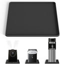 Water Cooler Mat, Waterproof Silicone Tray 19.7"x19.7", Black