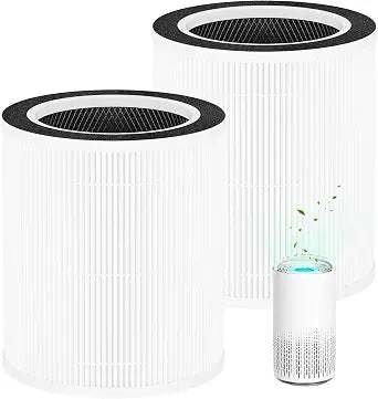 VK-6067B H13 True HEPA Replacement Filter, Compatible with HOKEKI VK-6067B and Vremi Air Purifier, 3-in-1 H13 Grade True HEPA and Activated Carbon Filter, 2Pack