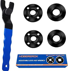 Adjustable Angle Grinder Wrench & Nut Kit 5PCS, 5/8-11 Lock Nut