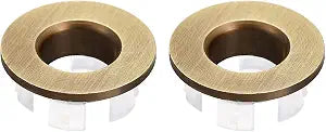 uxcell Sink Trim Overflow Cover, 2Pcs Sink Overflow Rings Bathroom Kitchen Basin Drain Cover Hole Insert in Round Caps, Bronze
