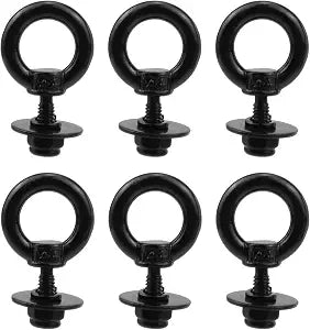 Antrader Lifting Shoulder Eye Bolts,M4 Lifting Ring Threaded Eyebolts,Black