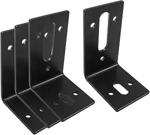 Biaungdo 4 Pcs Black Adjustable L Bracket with Slot, 3"2"1"
