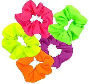 Neon Scrunchies for Hair, Neon Accessories for Hair, Neon Scrunchie, Scrunchy Elastic Hair Bands, 80s Hair Accessories, Scrunchies for Women