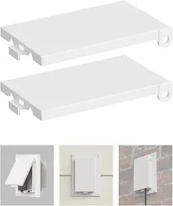 Type 3r Enclosure Cover, DBVW-1 Outdoor Outlet Cover for Wet Locations (Vertical), Electrical Box Replacement Cover for DBVR1W/DBVS1W/60VW in Box Electrical Outlet Box - White(2-Pack)