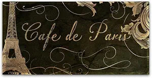 Trademark Fine Art ALI4026-C1019GG "Cafe De Paris" Dcor, 10x19"