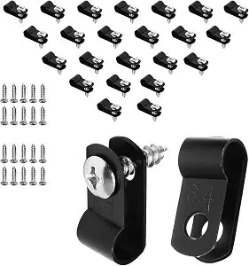 1/4 Inch R-Type Cable Clamps, 120pcs Nylon Wire Cable Clips