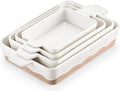 Estmoon Casserole Dishes for Oven, Ceramic Baking Dishes Set of 4, Khaki