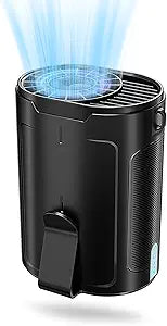 BARITO Portable Waist Fan, Wearable Shirt Fan Rechargeable with 25H Battery Life, 6600RPM Strong Wind, 4-in-1 Hands-Free Cool Clip Fan Under Shirt Quiet & Portable  For Work, Travel, Outdoors - Black