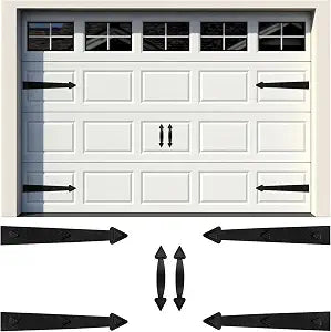 Classics Magnetic Garage Hardware - 4 Hinges + 2 Handles for Iron Doors