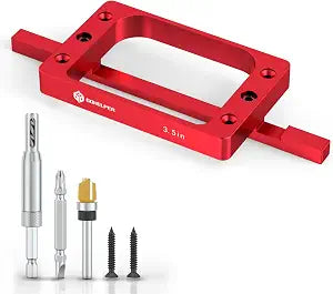 3-1/2" Fixed Size Door Hinge Jig for Door and Jamb, Aluminum Alloy