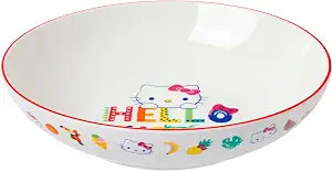 Silver Buffalo Sanrio Hello Kitty Tropical Name, Ceramic Pasta Bowl, 9in