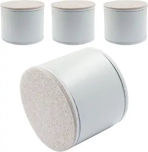 Piutouyar 4 Pcs Round Self Adhesive Furniture Risers, White, 2inch Height