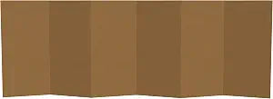 3 ft. Short Brown Temporary Cardboard Folding Screen - 6 Panels