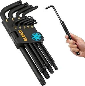 ELEAD 11-Piece Torx Star Allen Wrench Set with Extension Bar, Long Arm Torx Key Set T10-T50, Heat-Treated S2 Steel